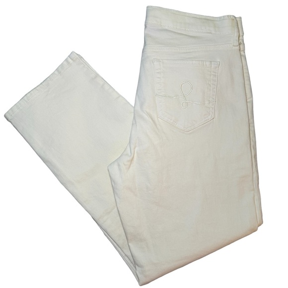 Lilly Pulitzer South Ocean High Rise Straight Leg Jean Lemon Meringue Size 8 NWT - Picture 12 of 16